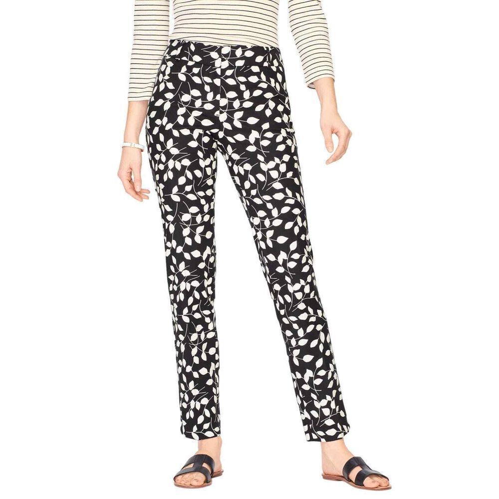 NWT Talbots Abstract Leaves Hampshire Ankle Pants‎ 6